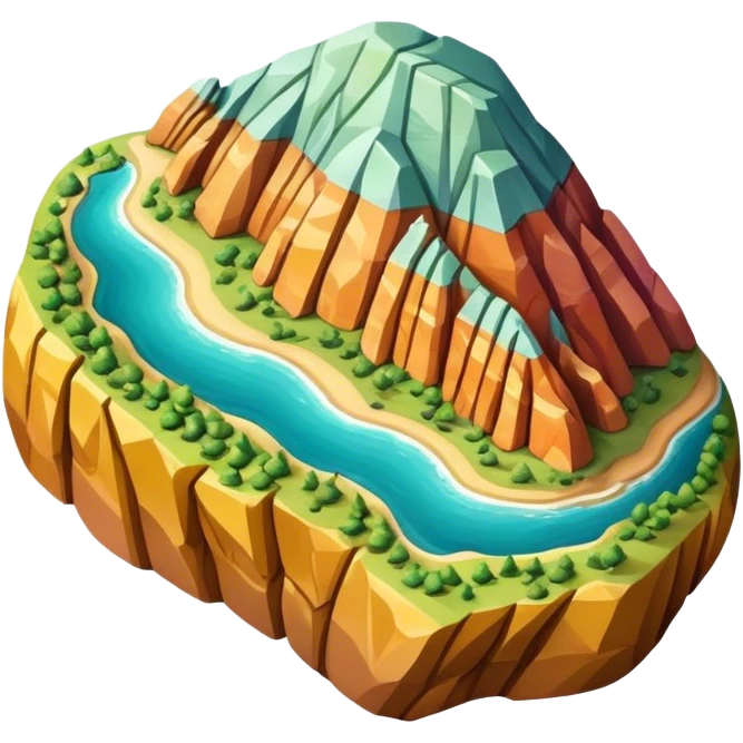 Cinematic Realistic Guatap√© Rock Landmark Emoji, showcasing a vividly colored rock formation with intricate patterns rendered with detailed textures and vibrant, scenic lighting. emoji