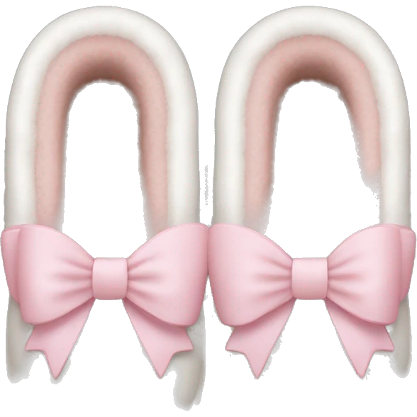White Ugg slippers light pink bows  emoji