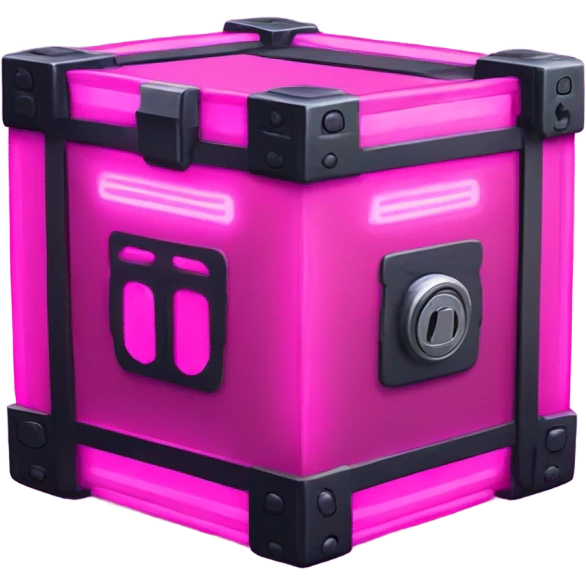 Neon loot crate pink emoji