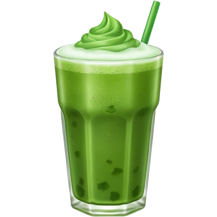 realistic green iced matcha drink emoji