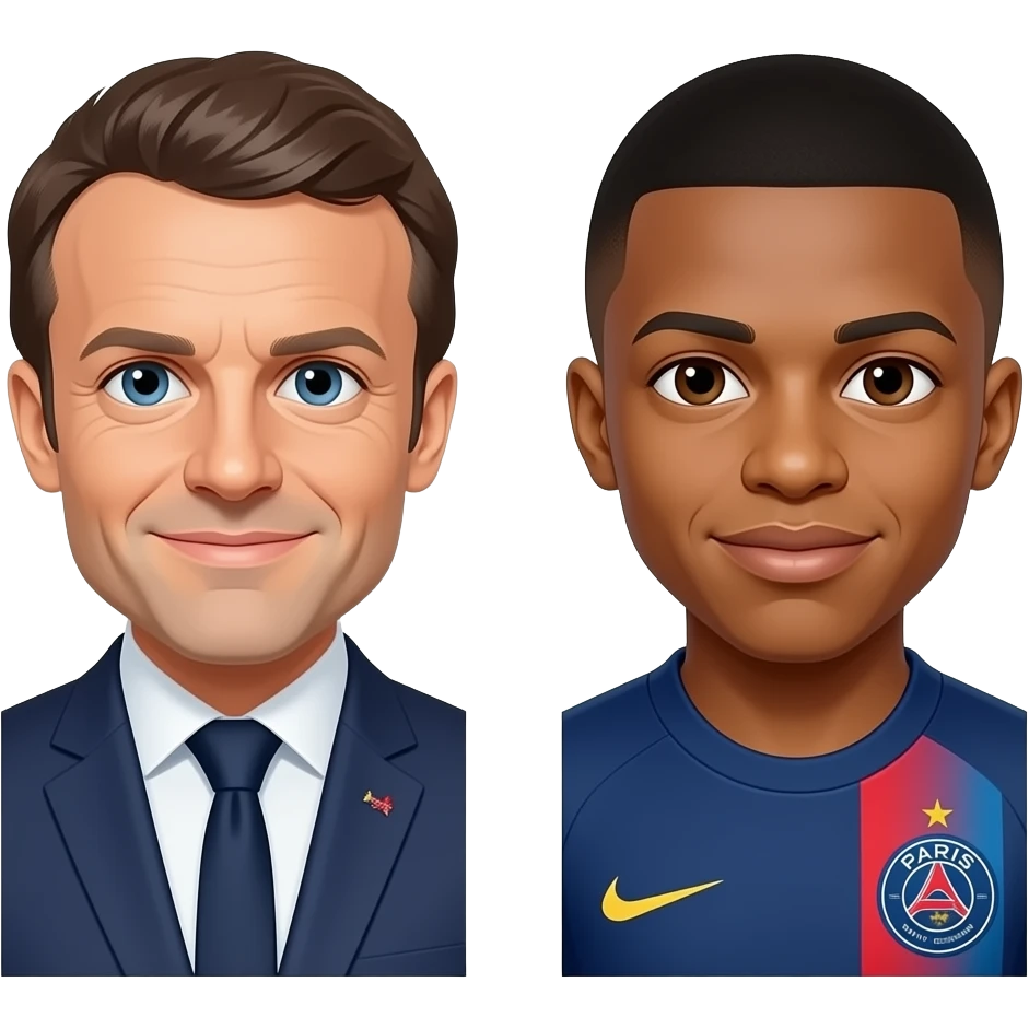 macron with mbappé emoji