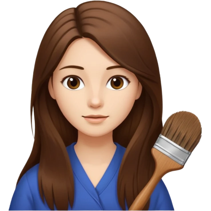 mujer peinando su cabello emoji