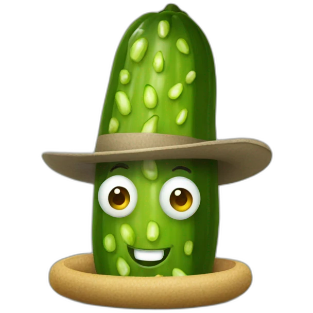 pickle with hat emoji