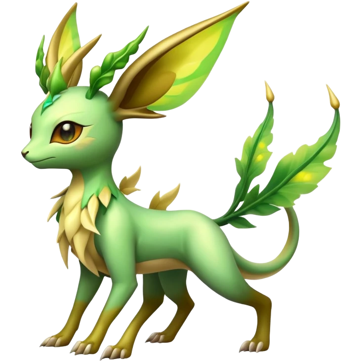 Exotic Tropical Rare Shiny Epic Ethereal Leafeon-Flygon-Tropius full body emoji