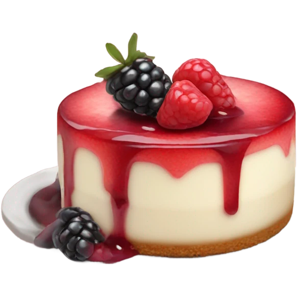 Realistic berry cheesecake  emoji