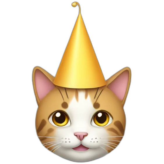 Cat party hat emoji