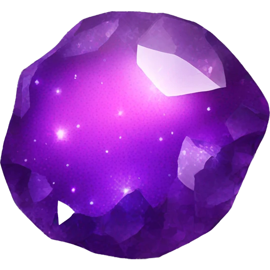 Round Purple shiny sparkly crystal-rock-geode emoji