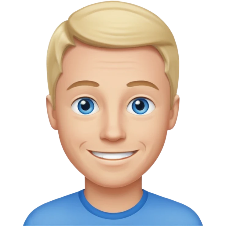 Dave England (b.1969) with blue eyes emoji