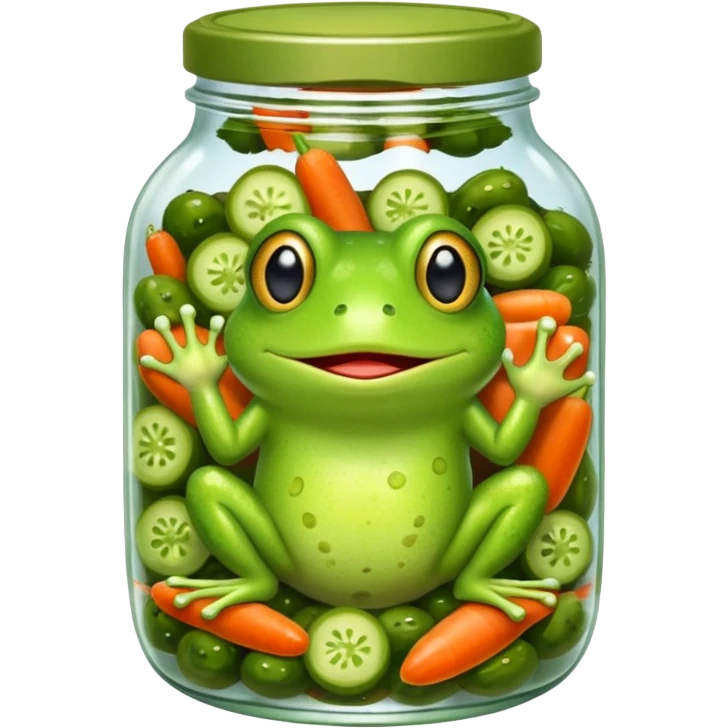 Frog pickle field emoji