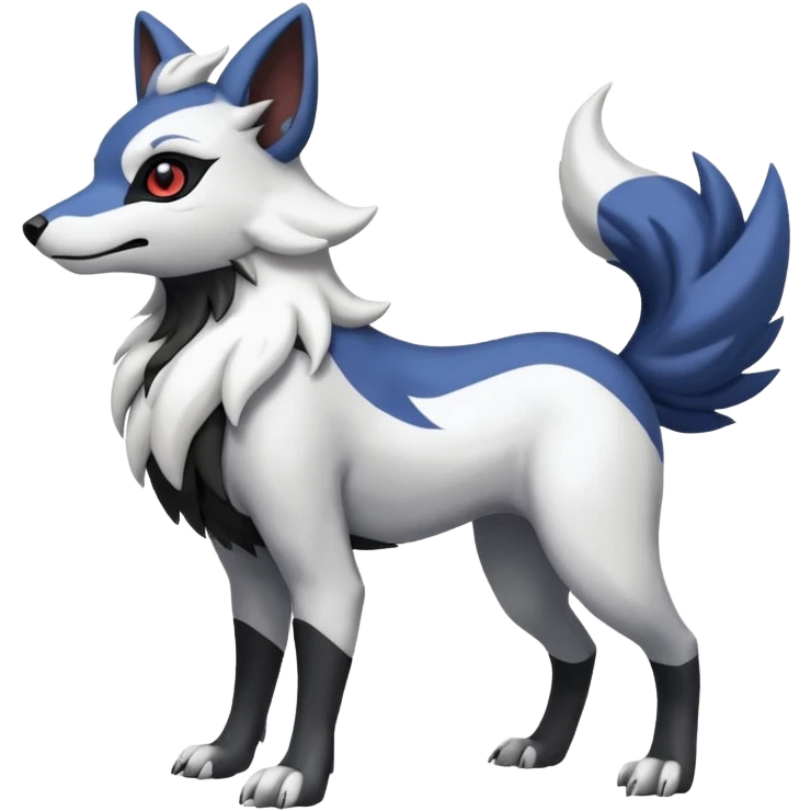Lycanroc-Absol-Fakémon-hybrid-creature (full body)  emoji