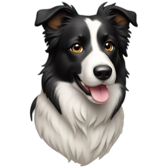 border-collie-cross-white- emoji