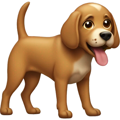 Dog pooping emoji
