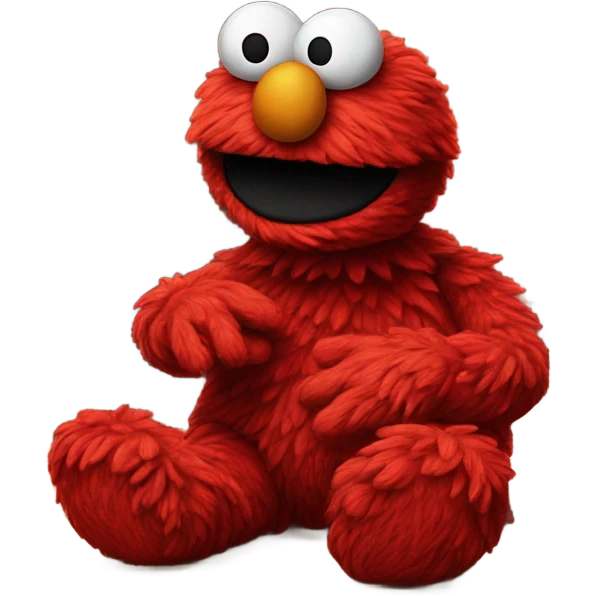Elmo in front of fire emoji
