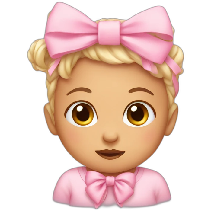Newborn with a bow emoji