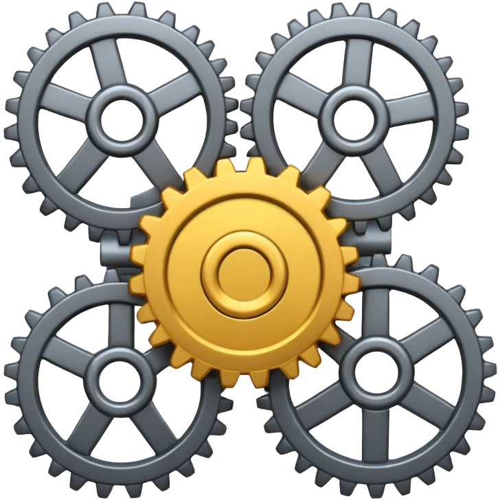 gear mechanism classic emoji style emoji