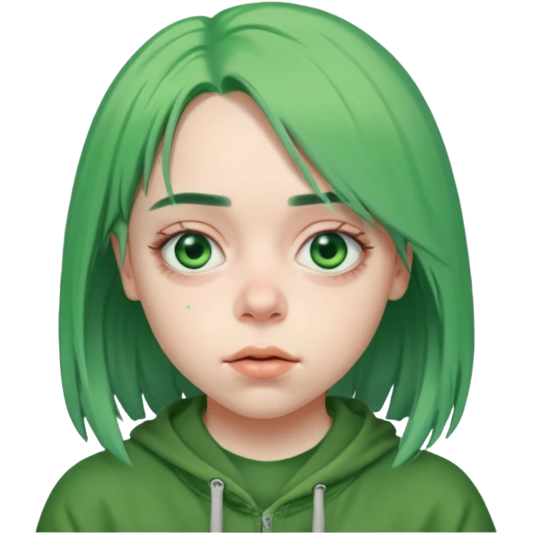 Billie Eilish just head  emoji