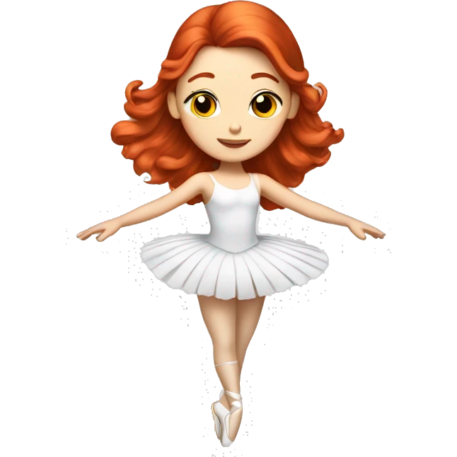 red haired white girl ballet dancer emoji