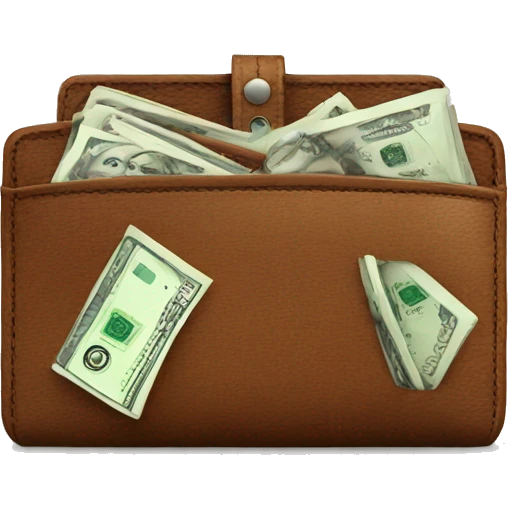 wallet with cash emoji