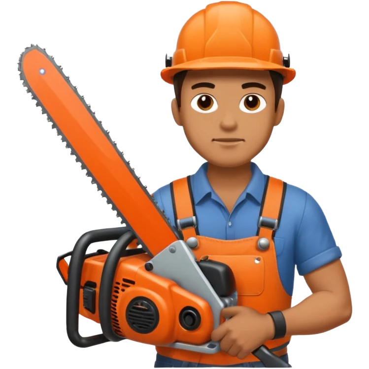 man with a chainsaw emoji