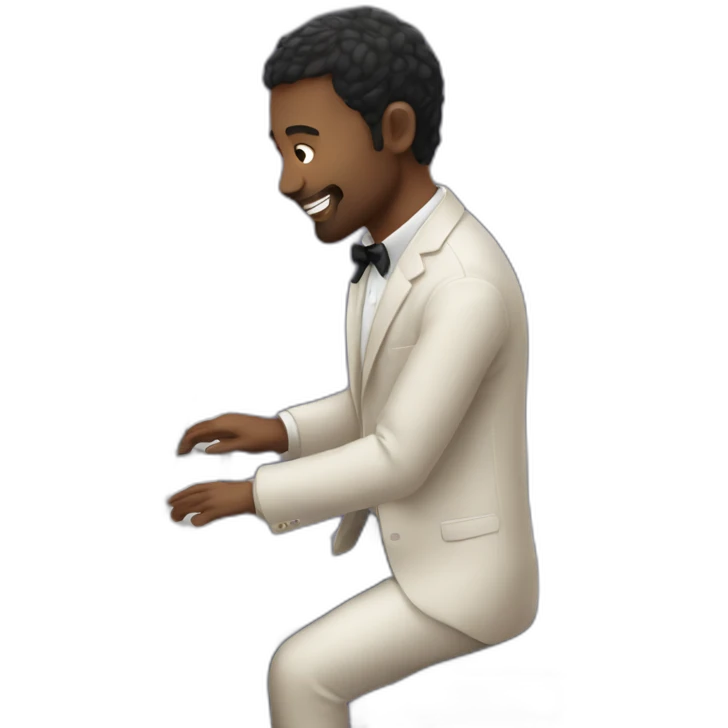 man playing grande piano emoji