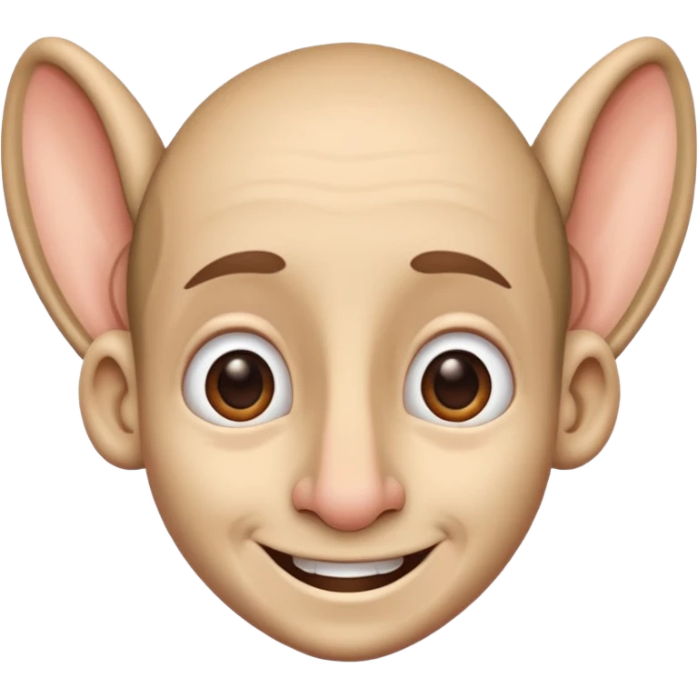 شخص اذنية كبار وخشمه كبي، emoji