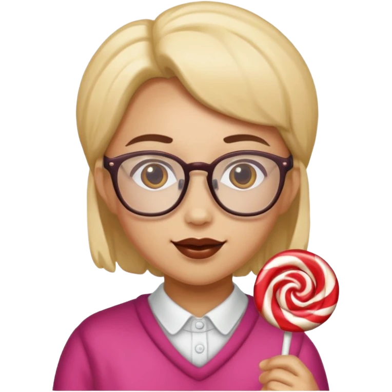 single charactarized personified candy sweet treat with glassess emoji