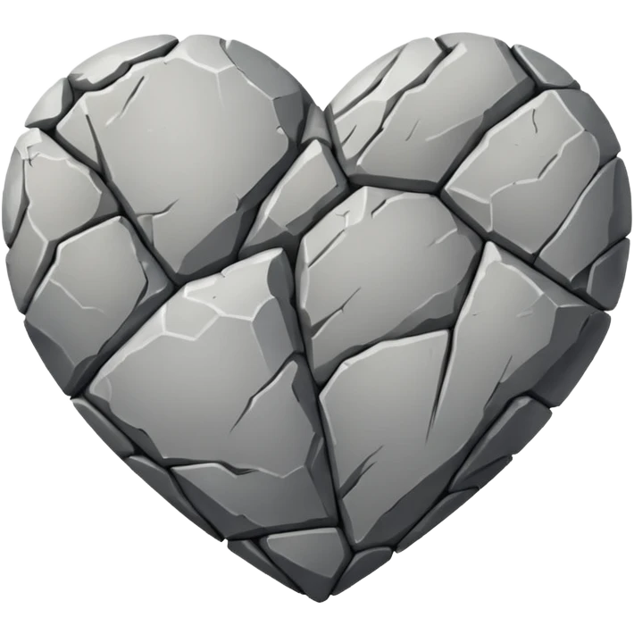 A heart of stones emoji