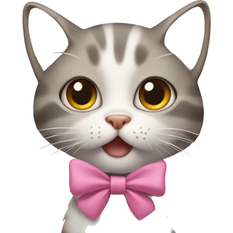 Cat with bows emoji