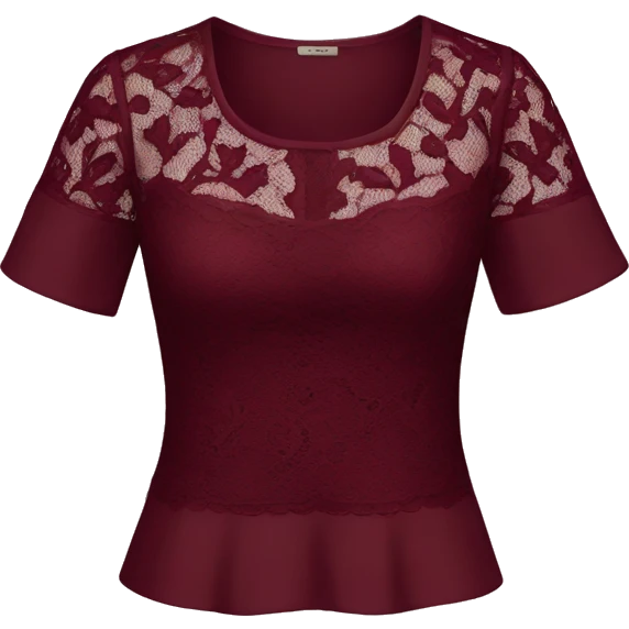 Burgundy lace top  emoji