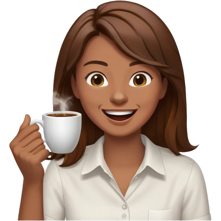 Spitting coffee while laughing emoji