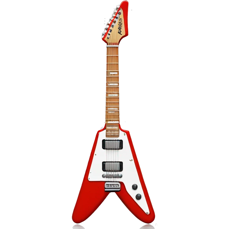 Red Flying V guitar  emoji