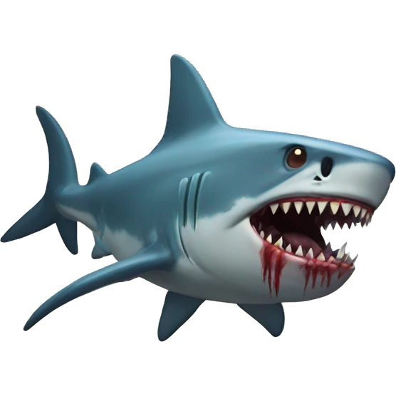 Zombie shark emoji