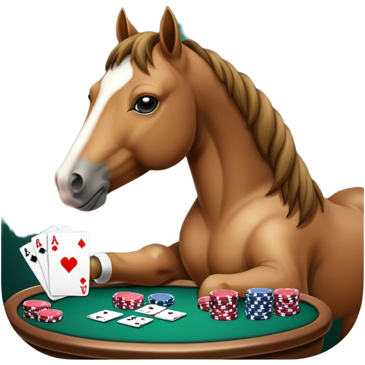 horse playing poker emoji