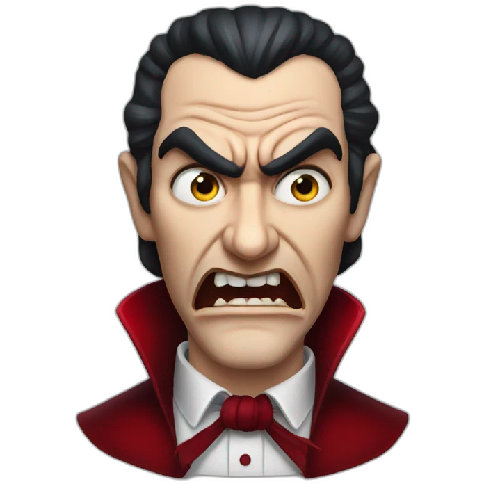 angry dracula hyperrealistic emoji