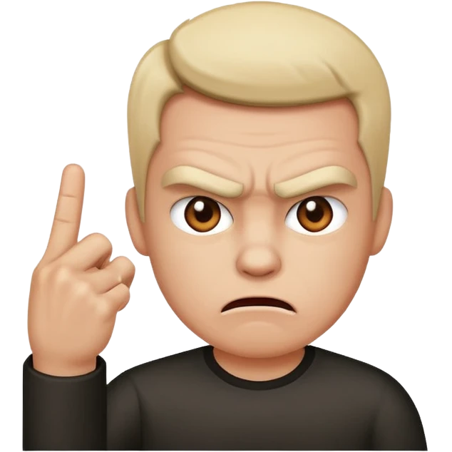 Personne qui fait un doigt d'honneur emoji