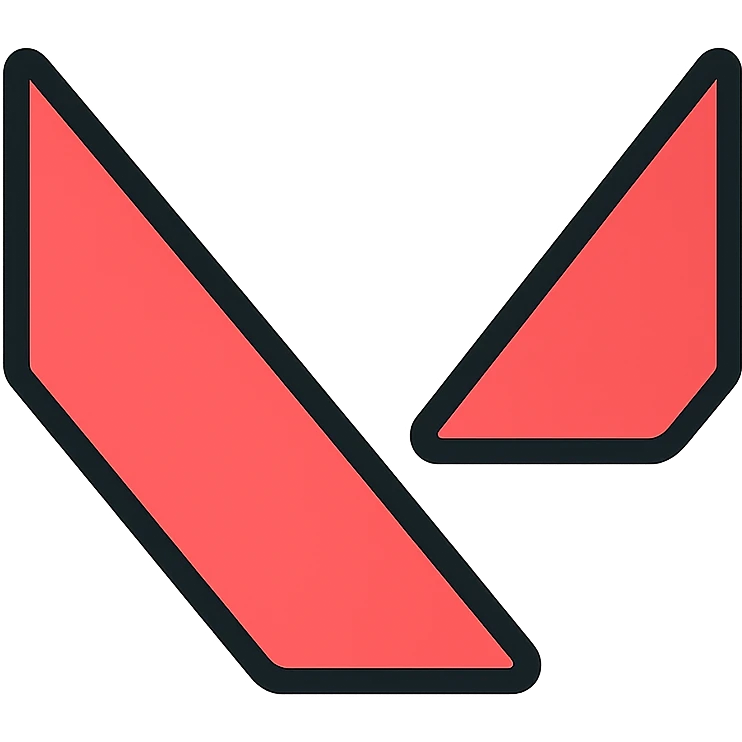 Valorant logo with the letter V emoji