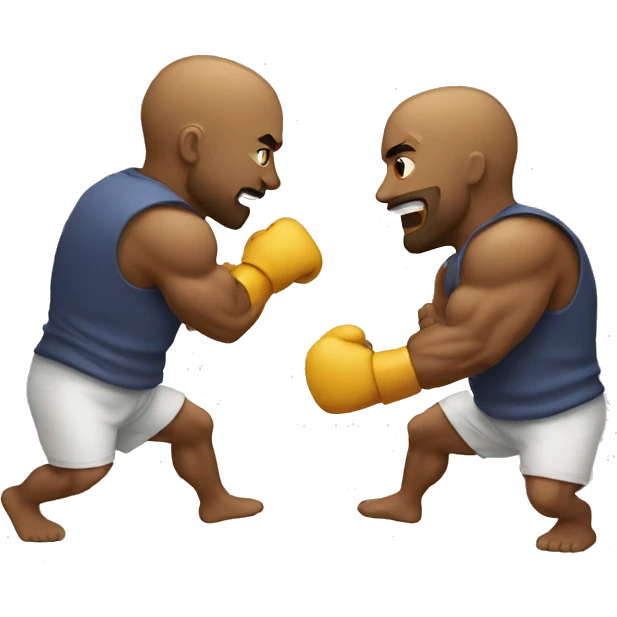 Two strong men fighting emoji