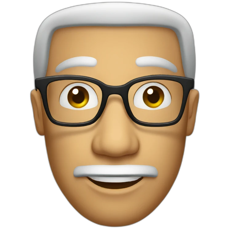 Square glasses emoji
