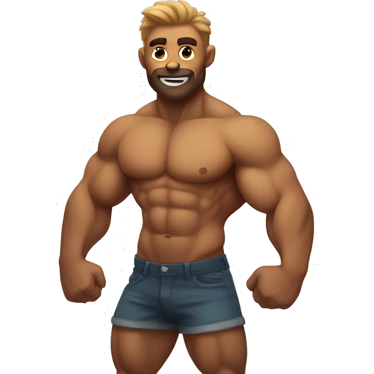 Furry muscle man emoji