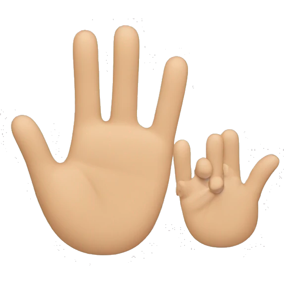 talk to my hand with a person emoji