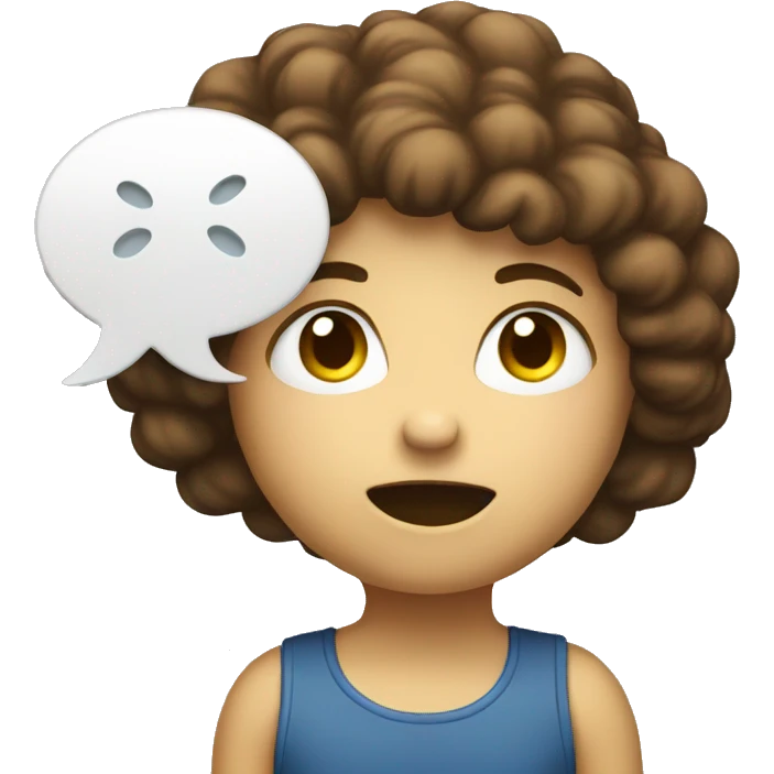 talking child with speech bubble  emoji