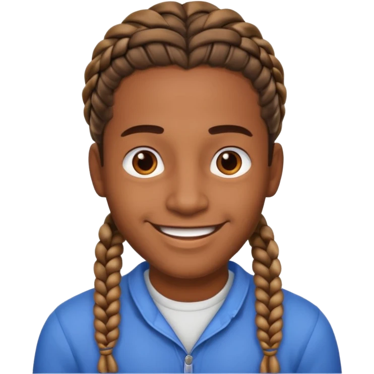 Brownskin man with braids  emoji