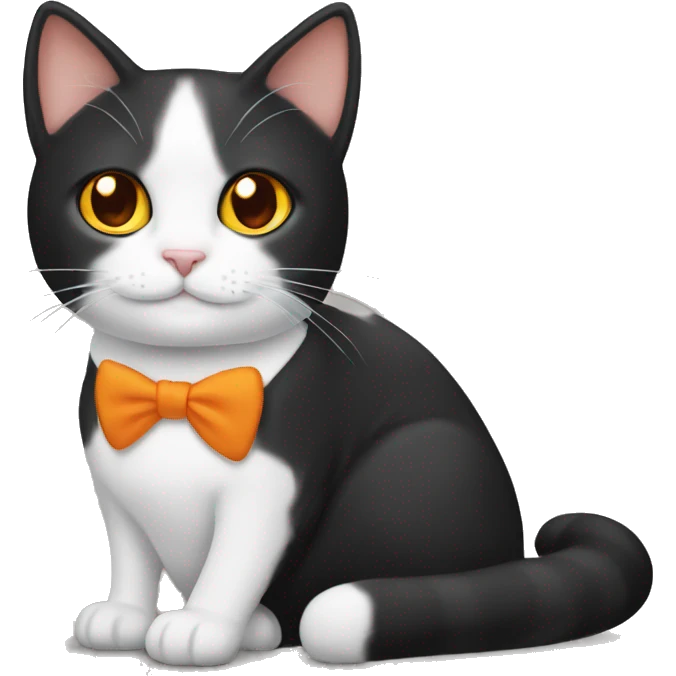 tuxedo cat and orange cat emoji