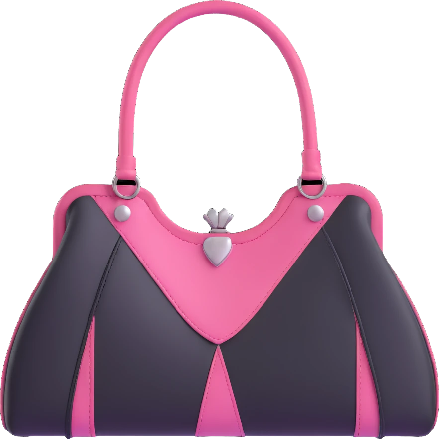 pink and black gothic purse emoji