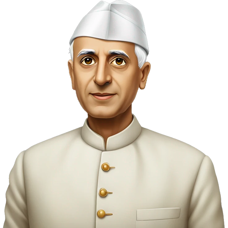 Pandit jawaharlal Nehru standing straight emoji