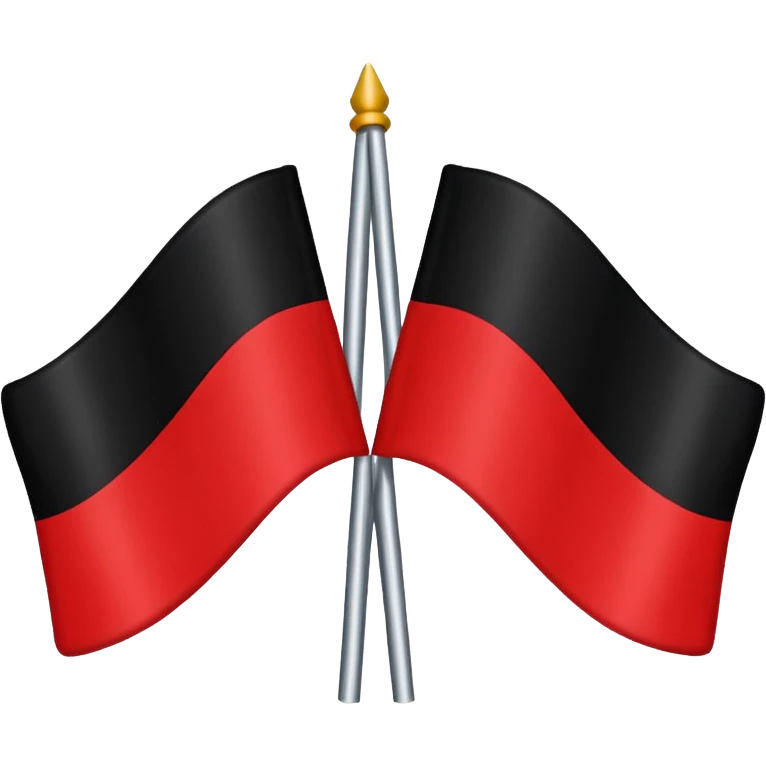 Creat an flag win red and black colour only colour not designs half in red and another half in black  by dividing equaly emoji