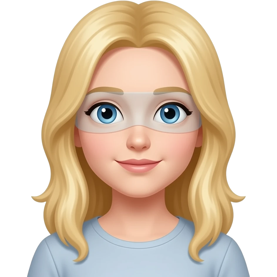 Blonde blind girl emoji