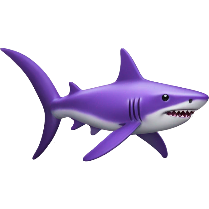 A purple shark with lazereye emoji