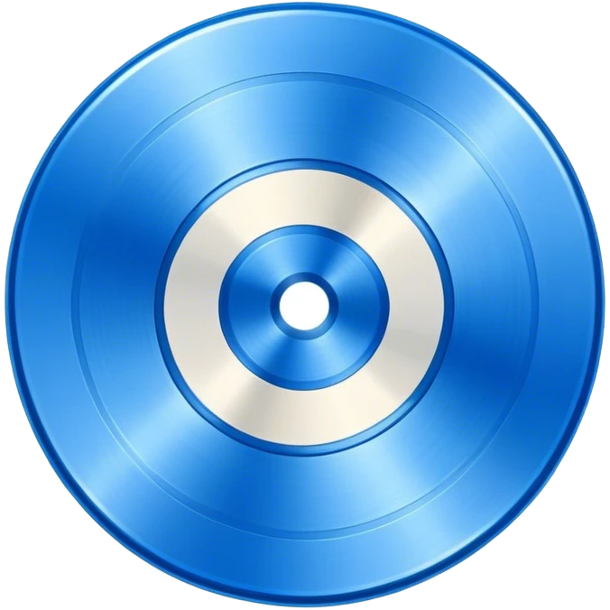 Blue record disk emoji