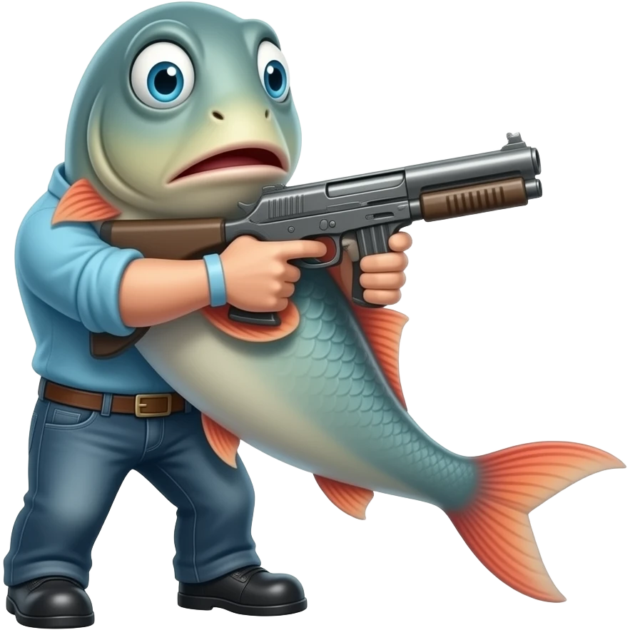 fish with a gun emoji